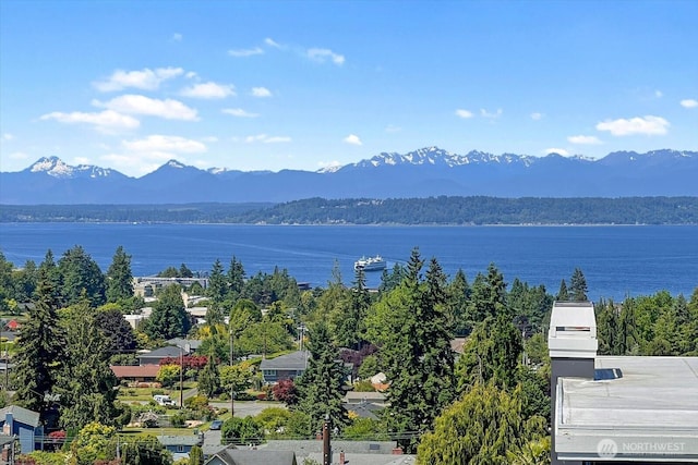 1125 Vista Pl, Edmonds, WA 98020 - water view featuring a mountain backdrop