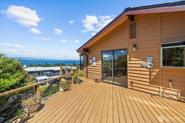 1125 Vista Pl, Edmonds, WA 98020 - deck featuring a water and mountain view