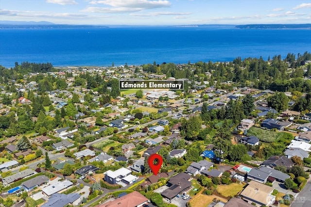 1125 Vista Pl, Edmonds, WA 98020 - aerial view of property's location featuring nearby suburban area and a large body of water