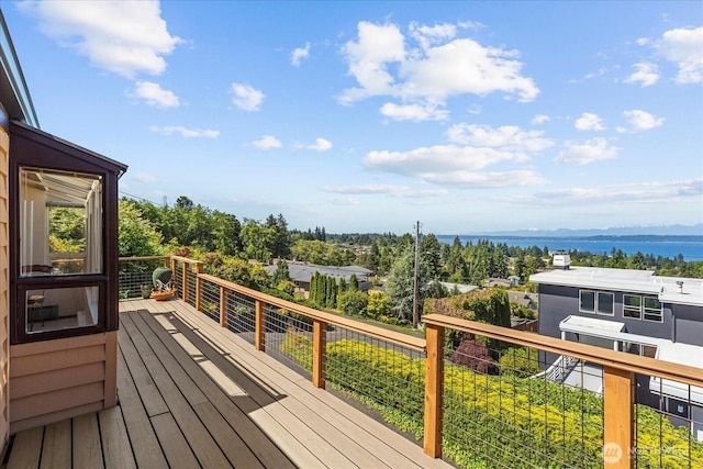 1125 Vista Pl, Edmonds, WA 98020 - wooden terrace featuring a water view