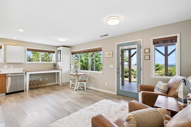 1871 Hillside Dr NE, Tacoma, WA 98422 - living area with light wood-style flooring and recessed lighting