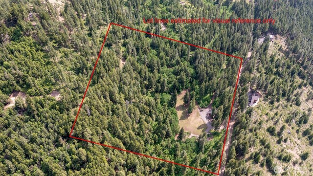 7905 Mountain Home Rd, Leavenworth, WA 98826 - aerial view of property and surrounding area with a forest and property parcel outlined