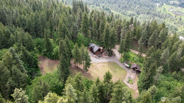 7905 Mountain Home Rd, Leavenworth, WA 98826 - aerial overview of property's location featuring a heavily wooded area