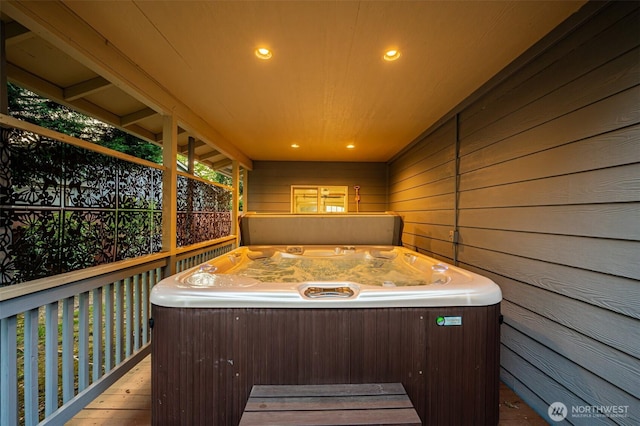 1732 NW 29th Cir, Camas, WA 98607 - wooden terrace featuring a hot tub