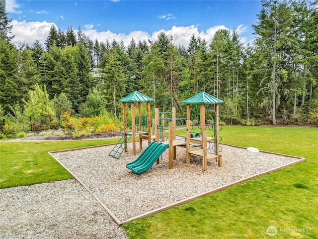 1995 NW Rustling Fir Ln, Silverdale, WA 98383 - community play area with a lawn and a view of trees