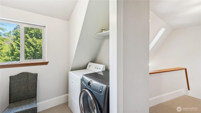 5513 Homestead Ln, Anacortes, WA 98221 - laundry area featuring independent washer and dryer and baseboards