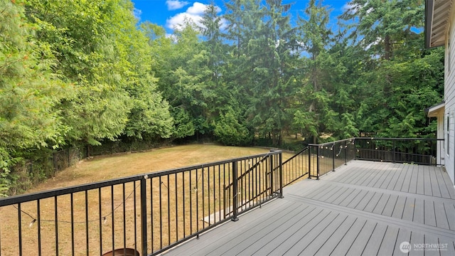 4762 NE Tree Ridge Ln, Poulsbo, WA 98370 - wooden deck featuring a fenced backyard
