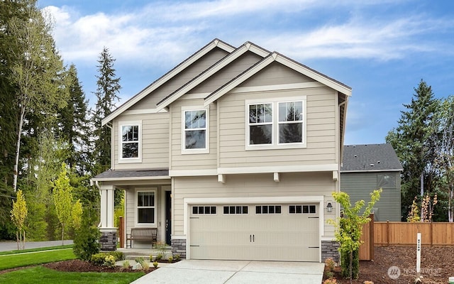 11433 SE 84th St Unit 41, Newcastle, WA 98056 - craftsman-style house featuring an attached garage, concrete driveway, and a porch