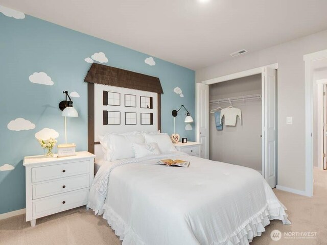 11433 SE 84th St Unit 41, Newcastle, WA 98056 - bedroom with light carpet and a closet