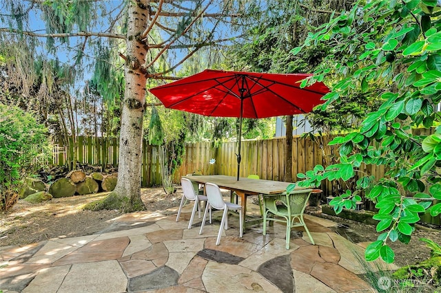 4222 Latona Ave NE, Seattle, WA 98105 - fenced backyard with a patio area and outdoor dining space