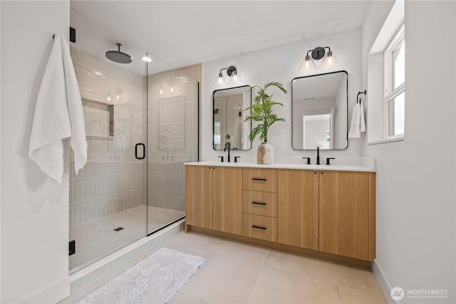 6732 21st Ave SW, Seattle, WA 98106 - bathroom with a stall shower and double vanity