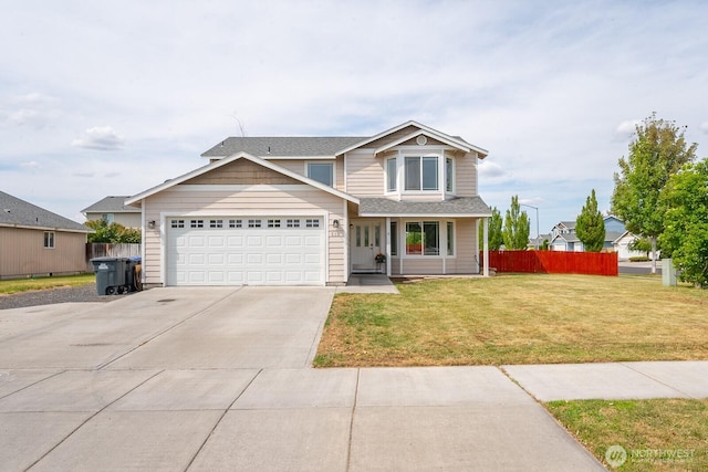 510 Trout Ave NE, Moses Lake, WA 98837 - traditional-style home featuring concrete driveway, a garage, and roof with shingles