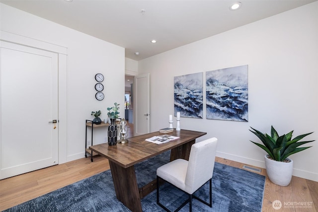 6209 32nd Ave NE, Seattle, WA 98115 - office with wood finished floors and recessed lighting
