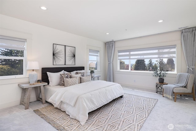 6209 32nd Ave NE, Seattle, WA 98115 - bedroom with light carpet and recessed lighting