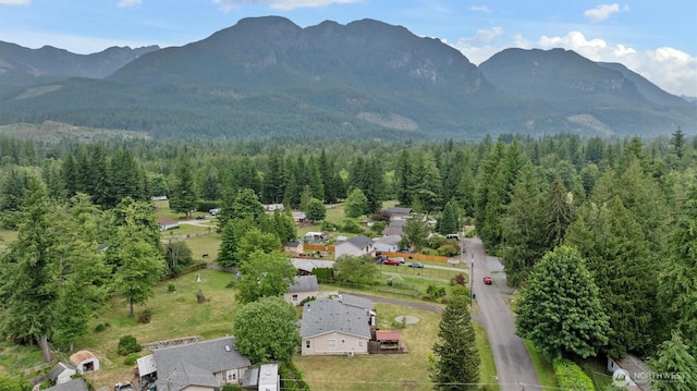 41427 Mountain View Pl E, Gold Bar, WA 98251 - drone / aerial view of a forest and a mountainous background