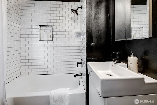 2711 NW 80th St, Seattle, WA 98117 - bathroom featuring shower / washtub combination and vanity