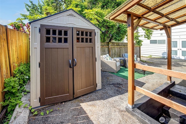 2711 NW 80th St, Seattle, WA 98117 - view of shed with a fenced backyard