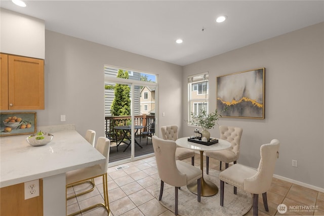 16107 NE 90th Way Unit 3304, Redmond, WA 98052 - dining area with light tile patterned floors and recessed lighting