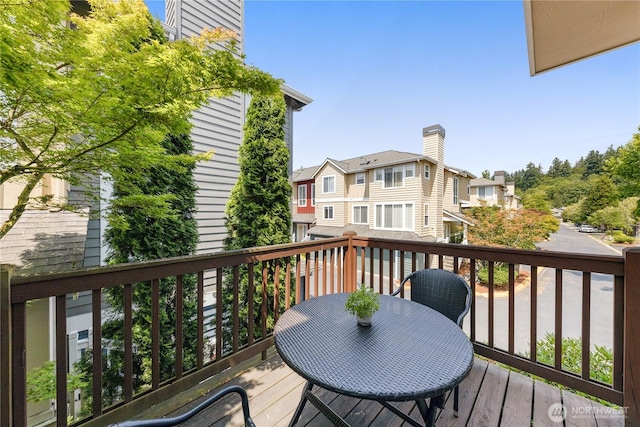 16107 NE 90th Way Unit 3304, Redmond, WA 98052 - wooden terrace with a residential view and outdoor dining area