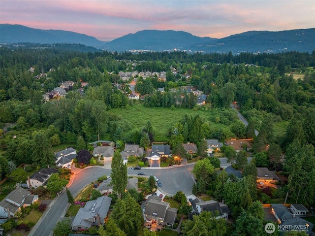21227 SE 29th St, Sammamish, WA 98075 - aerial overview of property's location featuring a mountainous background