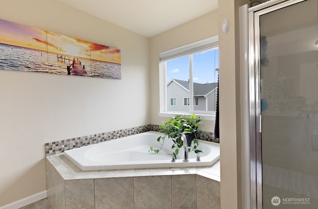 14410 99th Way SE, Yelm, WA 98597 - bathroom with a bath and a stall shower
