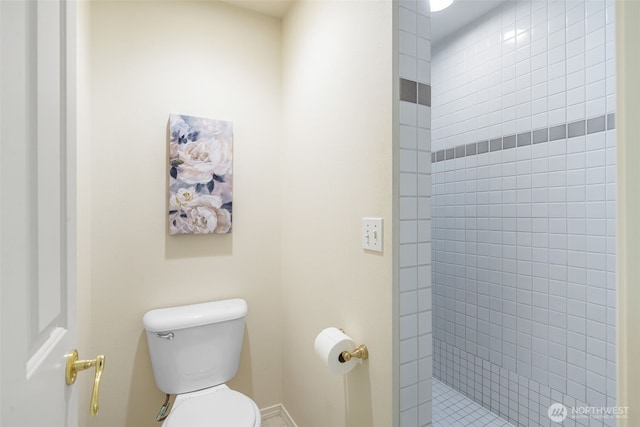 2241 13th Ave W, Seattle, WA 98119 - bathroom featuring toilet and tiled shower
