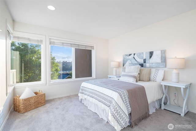 2241 13th Ave W, Seattle, WA 98119 - carpeted bedroom with baseboards and recessed lighting