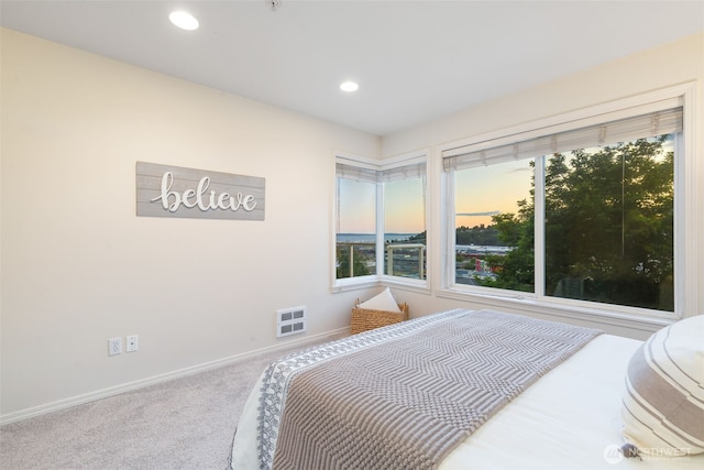 2241 13th Ave W, Seattle, WA 98119 - carpeted bedroom featuring baseboards and recessed lighting