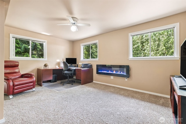 14531 262nd Ave SE, Issaquah, WA 98027 - office area featuring carpet flooring and a ceiling fan
