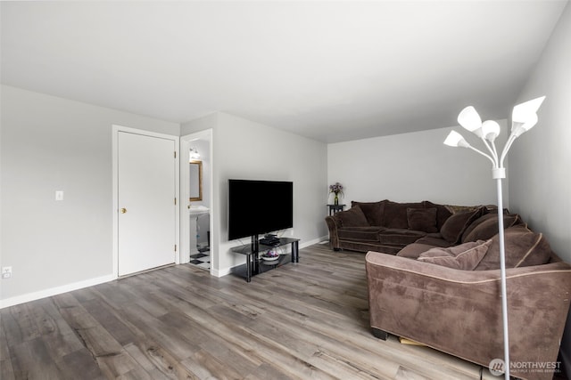 1521 90th Dr NE, Lake Stevens, WA 98258 - living room featuring wood finished floors and baseboards