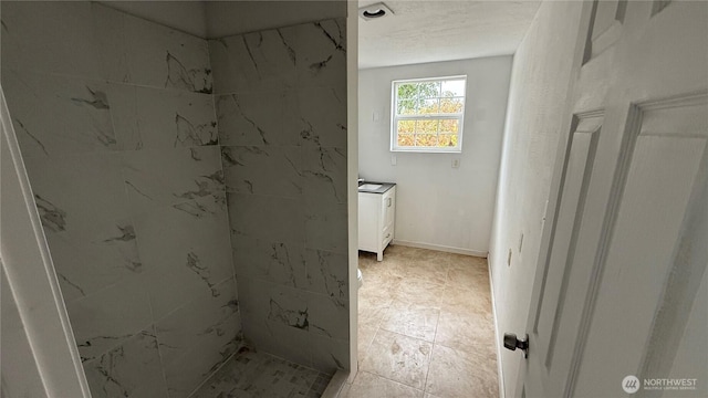 57 Covered Bridge Rd, Grays River, WA 98621 - full bath with tiled shower and vanity