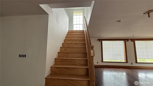 57 Covered Bridge Rd, Grays River, WA 98621 - stairs with wood finished floors and baseboards