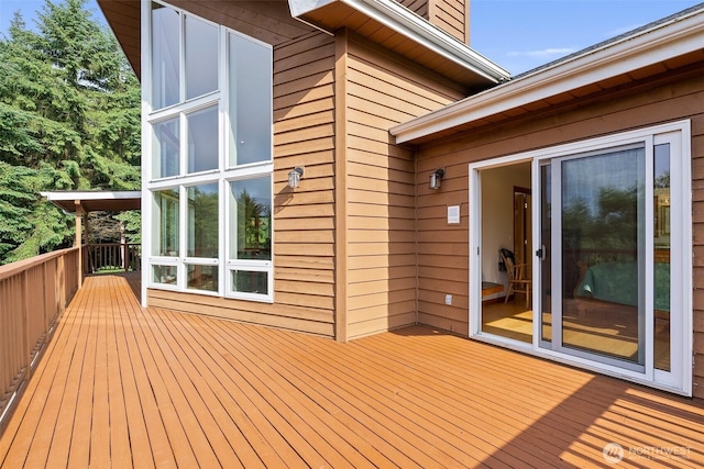 107 Gilbert Rd N, Onalaska, WA 98570 - view of wooden deck