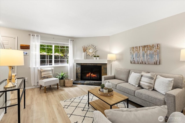 115 124th St SE Unit G5, Everett, WA 98208 - living area with wood finished floors and a fireplace