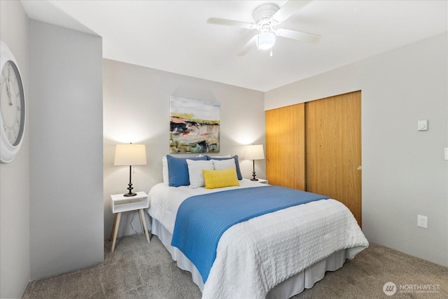 115 124th St SE Unit G5, Everett, WA 98208 - carpeted bedroom featuring a closet and ceiling fan