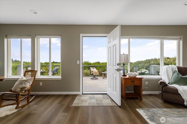 179 Perry Dr, Coupeville, WA 98239 - doorway with wood finished floors and baseboards