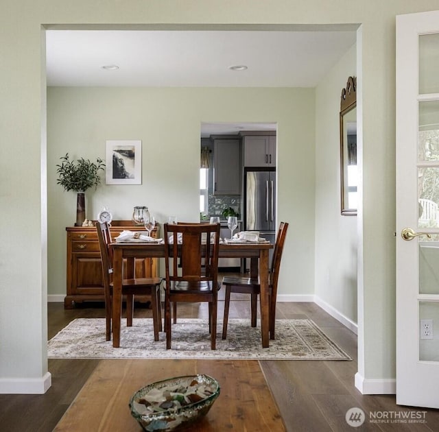 179 Perry Dr, Coupeville, WA 98239 - dining area with dark wood-style floors
