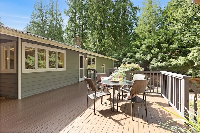 3420 210th Pl NE, Sammamish, WA 98074 - wooden terrace featuring outdoor dining space