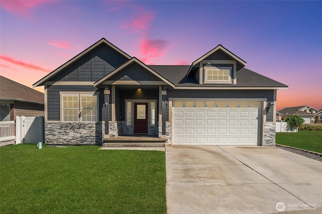 1300 W Marina Dr Unit 33, Moses Lake, WA 98837 - craftsman house featuring stone siding, concrete driveway, and an attached garage