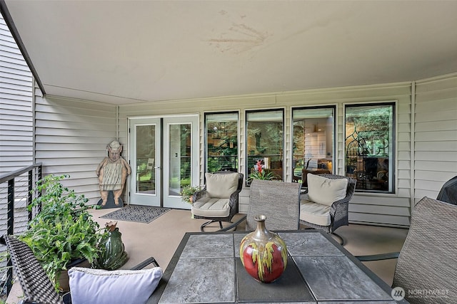 2313 S Cedar St Unit 107, Tacoma, WA 98405 - view of patio featuring french doors
