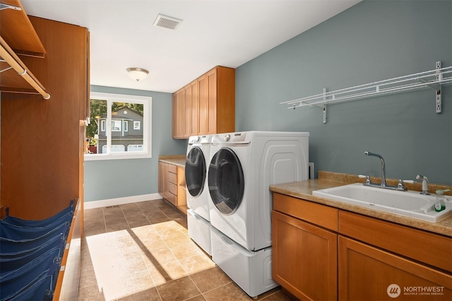 32701 SE 43rd St, Fall City, WA 98024 - laundry room featuring cabinet space, washing machine and clothes dryer, and dark tile patterned floors