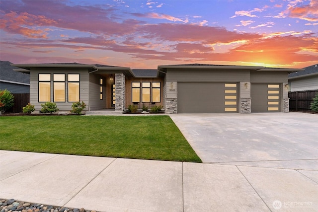18500 NE 79th, Vancouver, WA 98682 - view of front of property with driveway, stone siding, and an attached garage