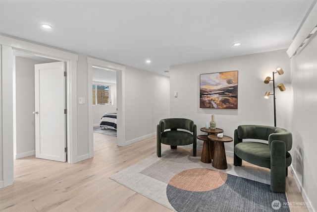 320 NW 51st St Unit A, Seattle, WA 98107 - sitting room featuring light wood finished floors and recessed lighting
