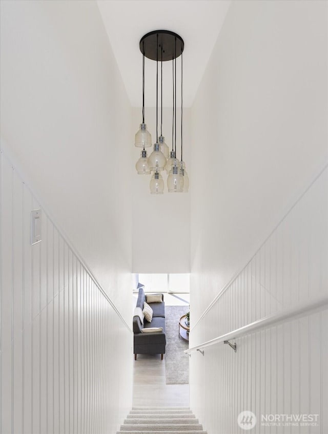 2369 W Beach Rd, Oak Harbor, WA 98277 - stairway featuring a towering ceiling