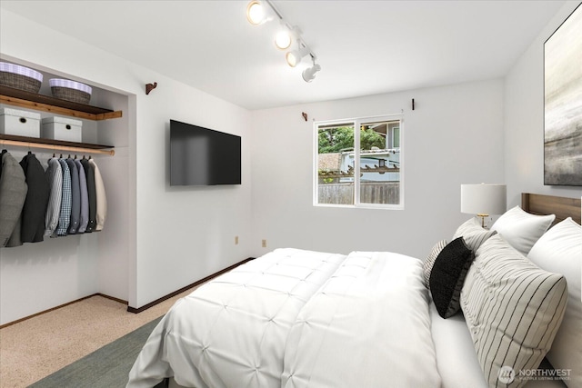 17722 6th Ave W, Bothell, WA 98012 - bedroom featuring carpet floors, track lighting, and a closet