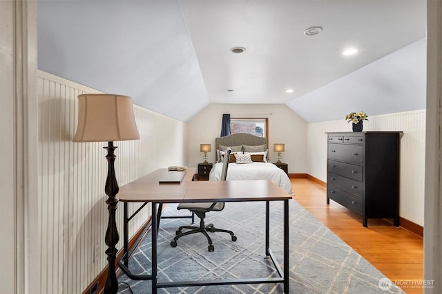 720 N Forest St, Bellingham, WA 98225 - office area with light wood-style flooring and vaulted ceiling