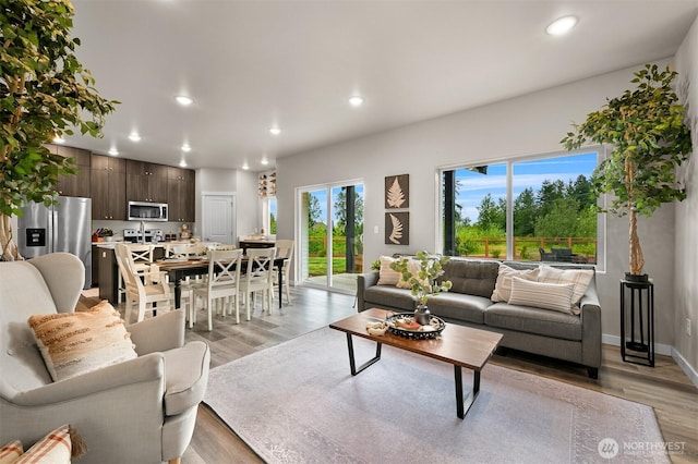 2649 Sandwood Ln, Blaine, WA 98230 - living room with recessed lighting and light wood finished floors
