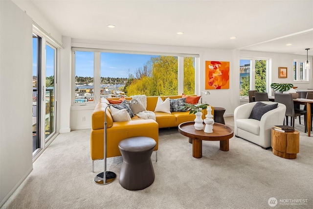 2301 Fairview Ave E Unit 301, Seattle, WA 98102 - living room with carpet and recessed lighting