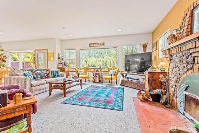 9204 Silver Lake Rd, Maple Falls, WA 98266 - living room featuring recessed lighting