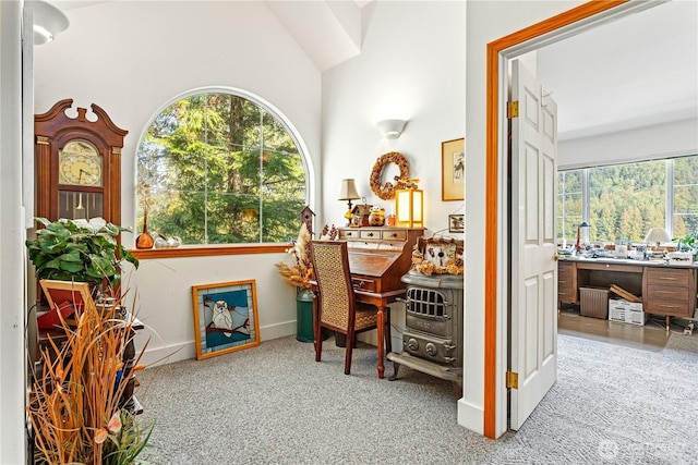 9204 Silver Lake Rd, Maple Falls, WA 98266 - carpeted home office featuring baseboards